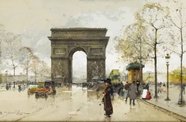 唯美巴黎街景 赏析画家Eugène Galien-Laloue插画作品