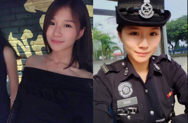 超正点华人警花长相甜美爆红网络 网友求姐姐保护