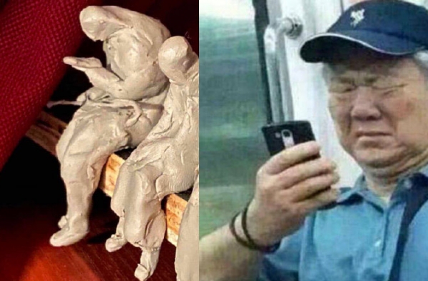 易烊千玺 是你吗忧伤的孩子 网友：撞脸地铁看手机老人